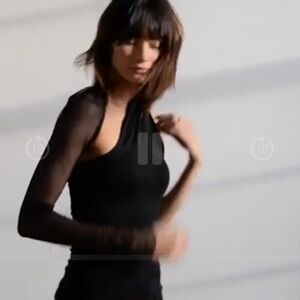 MARCELLA NYC MANHATTAN MESH SLEEVE MIDI DRESS MEDIUM